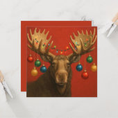 Kerstkaart eland. kaart (Voorkant / Achterkant in situ)