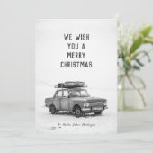 Kerstkaart - Elegant Black en White #1 (Staand voorkant)