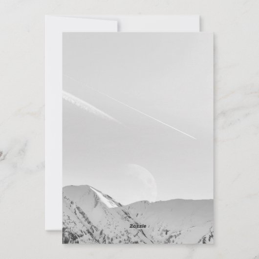 Kerstkaart - Elegant Black en White #1 (Achterkant)