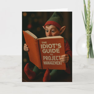 Kerstkaart elf 'Idioten Gids Sitebeheer' Kaart