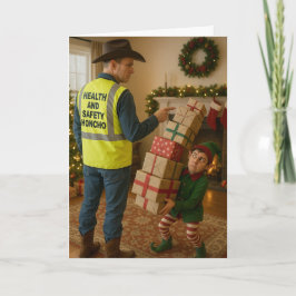 Kerstkaart - Elf & Veiligheid Kaart