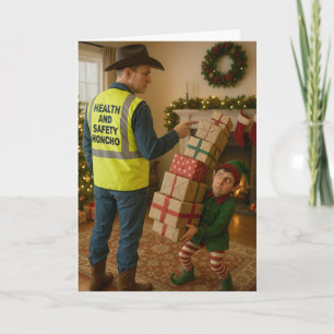 Kerstkaart - Elf & Veiligheid Kaart
