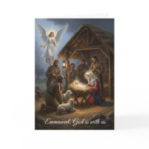 Kerstkaart - Emmanuel God is met ons