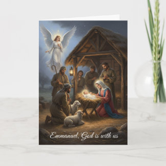 Kerstkaart - Emmanuel God is met ons Kaart