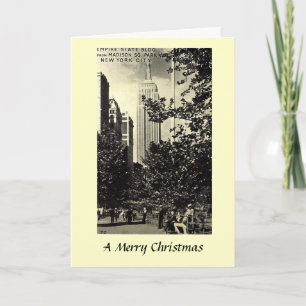 Kerstkaart - Empire State Building Feestdagen Kaart