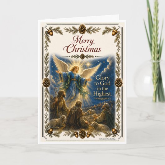 Kerstkaart - Engelenboodschap Kaart (Voorkant)