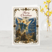 Kerstkaart - Engelenboodschap Kaart (Gele Bloem)