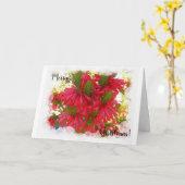 Kerstkaart - Erica Bloemen Kaart (Gele Bloem)