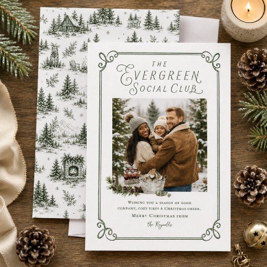 Kerstkaart Evergreen Social Club