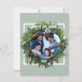 Kerstkaart Familie Aanpasbare Sjabloon (Voorkant)