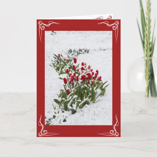 kerstkaart - feestdag met kaartje kaart (Voorkant)