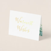 kerstkaart, feestdag Waterverf roze flamingo Folie Kaarten (Voorkant)