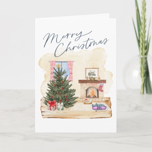 kerstkaart feestdagen kaart (Voorkant)