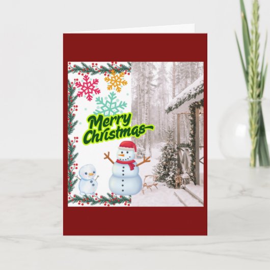 kerstkaart feestdagen kaart (Voorkant)