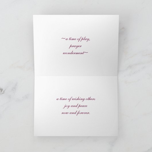 Kerstkaart Feestdagen Kaart (Binnen)