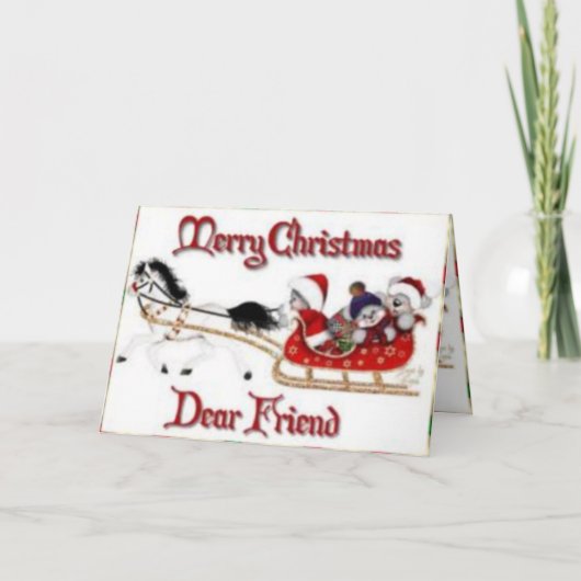 kerstkaart feestdagen kaart (Voorkant)