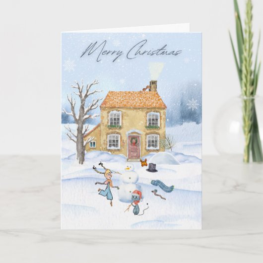 kerstkaart feestdagen kaart (Voorkant)