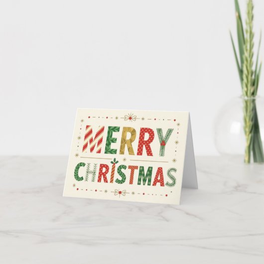 Kerstkaart Feestdagen Kaart (Voorkant)
