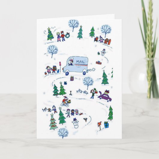 kerstkaart feestdagen kaart (Voorkant)