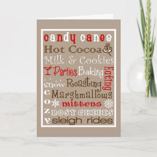 Kerstkaart Feestdagen Kaart (Voorkant)