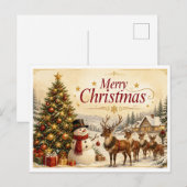 kerstkaart feestdagenkaart (Voorkant / Achterkant)