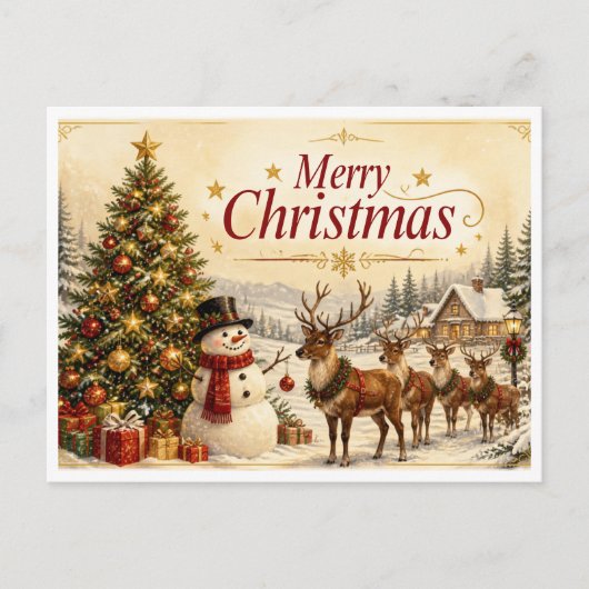 kerstkaart feestdagenkaart (Voorkant)