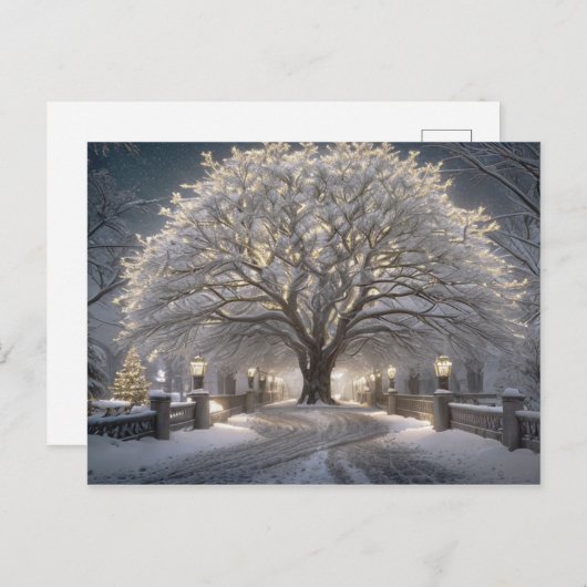 kerstkaart feestdagenkaart (Voorkant / Achterkant)