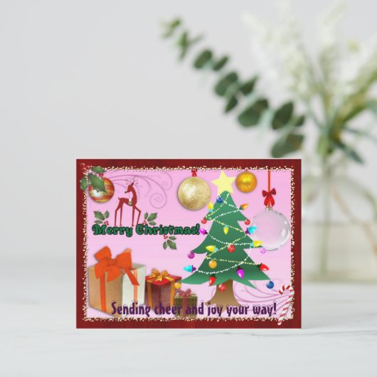 kerstkaart feestdagenkaart (Staand voorkant)