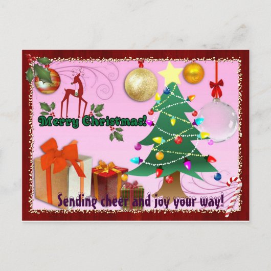 kerstkaart feestdagenkaart (Voorkant)