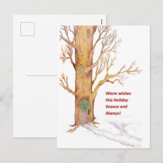 Kerstkaart Feestdagenkaart (Voorkant / Achterkant)