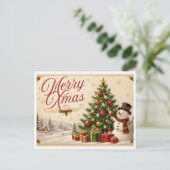 kerstkaart feestdagenkaart (Staand voorkant)