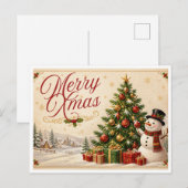 kerstkaart feestdagenkaart (Voorkant / Achterkant)