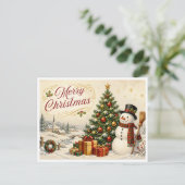 kerstkaart feestdagenkaart (Staand voorkant)