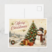 kerstkaart feestdagenkaart (Voorkant / Achterkant)