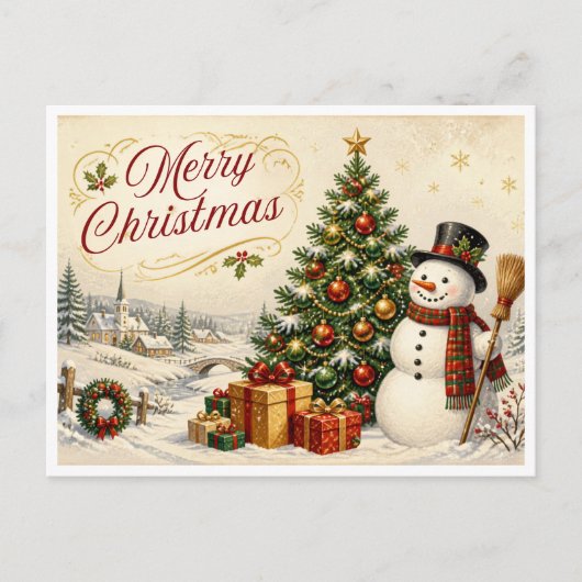 kerstkaart feestdagenkaart (Voorkant)