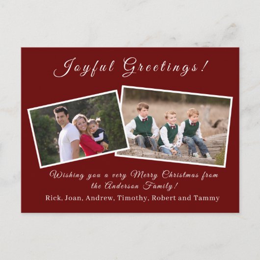 kerstkaart feestdagenkaart (Voorkant)