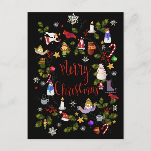 kerstkaart feestdagenkaart (Voorkant)