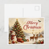 kerstkaart feestdagenkaart (Voorkant / Achterkant)