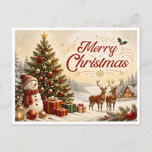 kerstkaart feestdagenkaart (Voorkant)