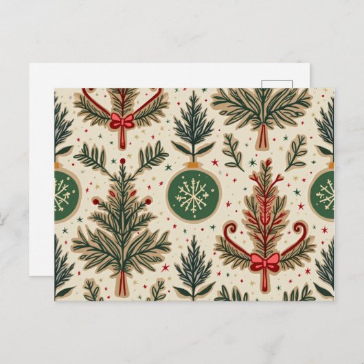 kerstkaart feestdagenkaart (Voorkant / Achterkant)