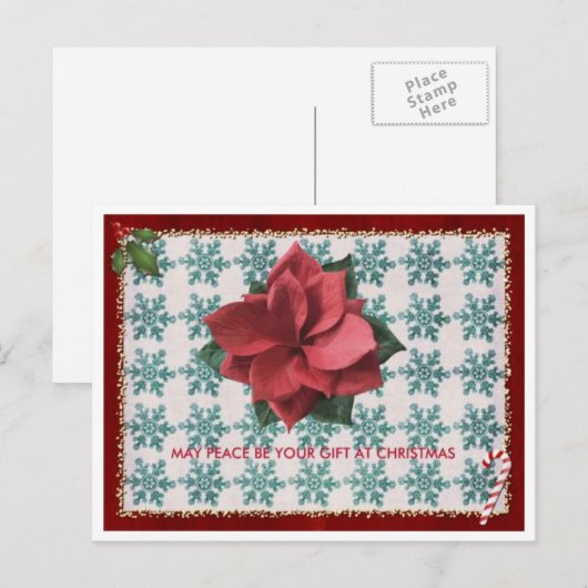 kerstkaart feestdagenkaart (Voorkant / Achterkant)