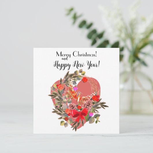 Kerstkaart! Feestdagenkaart (Staand voorkant)