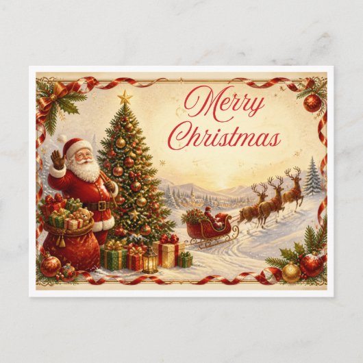 kerstkaart feestdagenkaart (Voorkant)