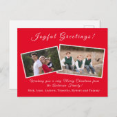 kerstkaart feestdagenkaart (Voorkant / Achterkant)