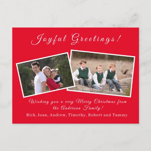 kerstkaart feestdagenkaart (Voorkant)