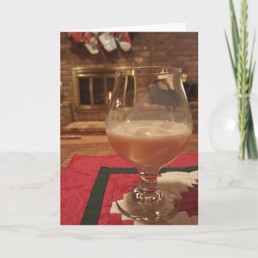 "Kerstkaart 'Feestdrank'" Kaart (Voorkant)