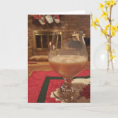 "Kerstkaart 'Feestdrank'" Kaart (Gele Bloem)