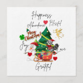 Kerstkaart | Feestelijke feestdagen groet Kaart (Voorkant)