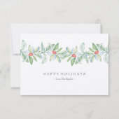 Kerstkaart, feestkaartje, bijtend (Voorkant)