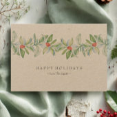 Kerstkaart, feestkaartje, bijtend